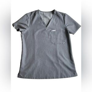 FIGS Women’s Graphite Caterina One-Pocket Scrub Top Size Small